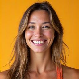 Portrait von Anna Schmidt, einer lächelnden Personal Trainerin